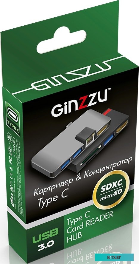 Карт-ридер Ginzzu GR-862UB