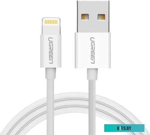 Кабель Ugreen US155 USB Type-A - Lightning (0.5 м, белый) <80313>