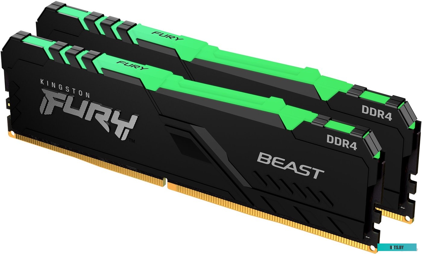 Модуль памяти Kingston FURY Beast RGB 2x8GB DDR4 PC4-29800 KF437C19BBAK2/16