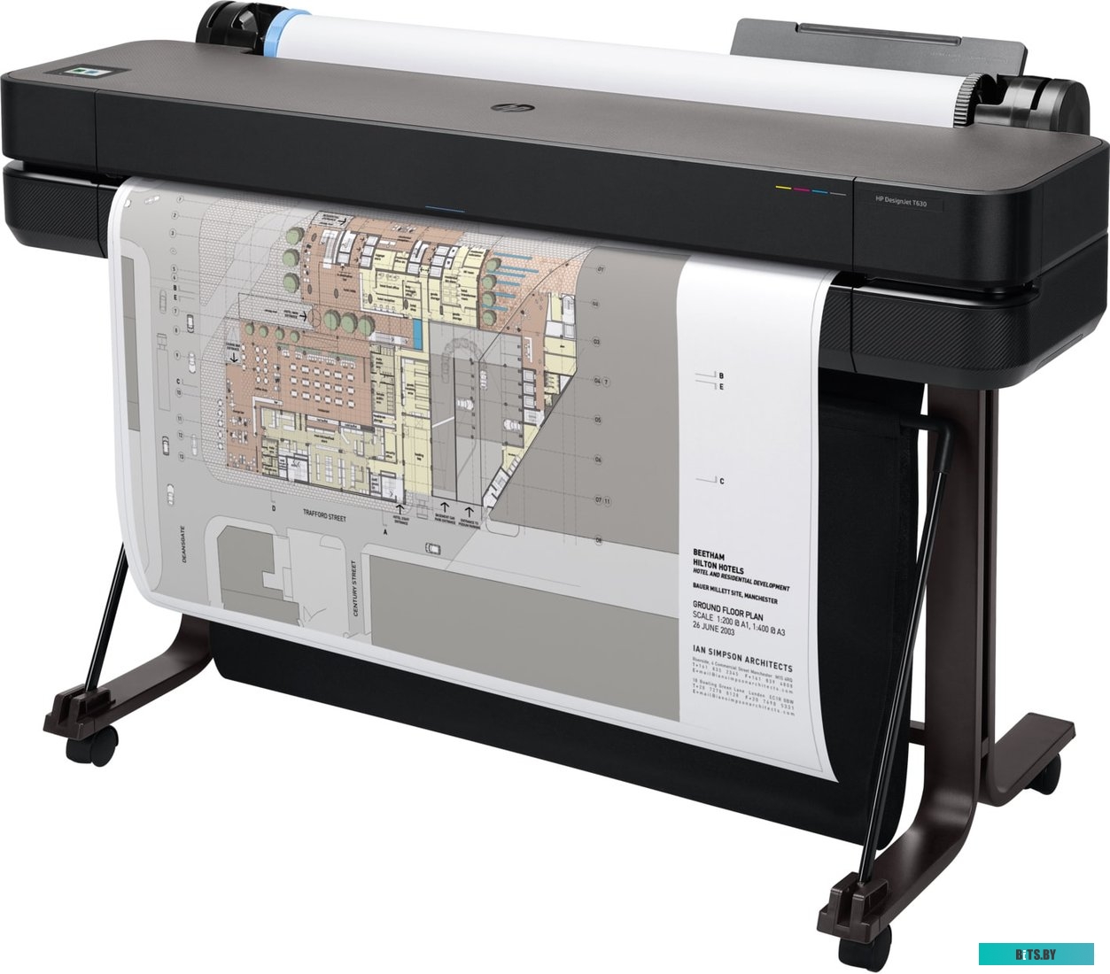 Плоттер струйный HP DesignJet T630 (А0, 36", 4-х цветная, 2400x1200dpi, 1Gb, WiFi, Lan, USB, подставка)