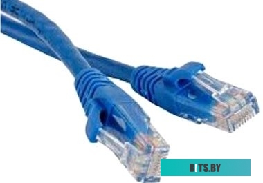 Кабель Lanmaster UTP Cat 5e 2м (синий) [ LAN-PC45/U5E-2.0-BL]