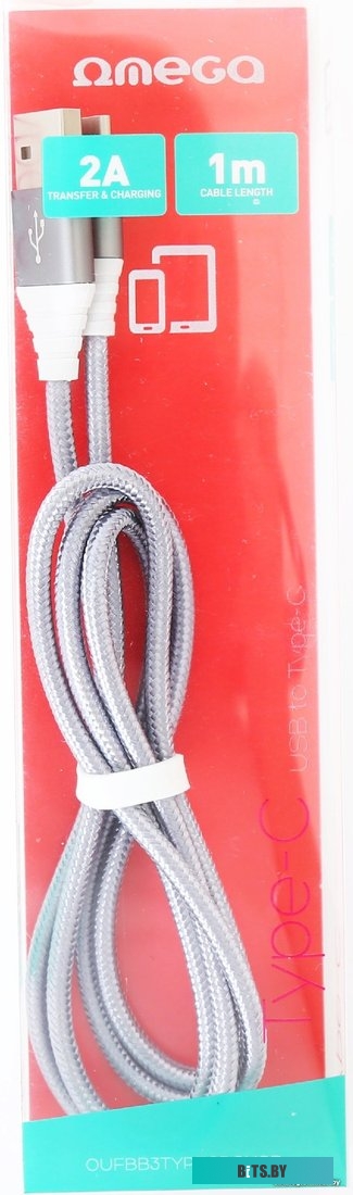 Кабель Omega Computer OUFBB3TYPECBOXGR 1 м (серый) <OME44267>