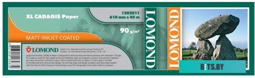Инженерная бумага Lomond XL CAD&GIS Paper 610 мм х 45 м 90 г/м2 (1202011)
