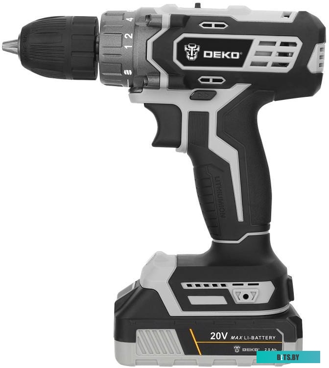 Дрель-шуруповерт Deko DKCD20 Black Edition SET 3 063-4050 (с 2-мя АКБ, кейс)
