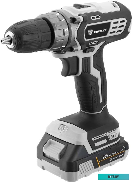 Дрель-шуруповерт Deko DKCD20 Black Edition SET 3 063-4050 (с 2-мя АКБ, кейс)