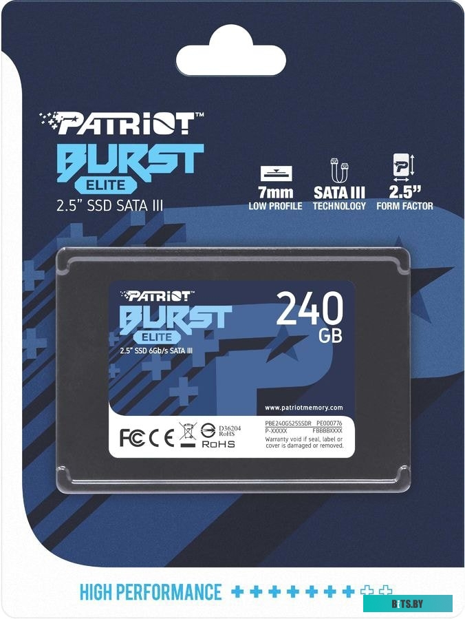 SSD Накопитель Patriot Burst Elite 240GB PBE240GS25SSDR