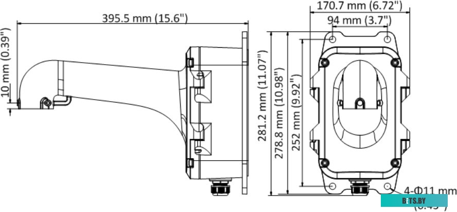 Кронштейн Hikvision DS-1604ZJ-BOX