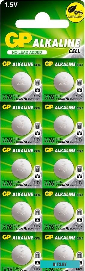 Батарейки GP Alkaline A76 10 шт <4891199015496>