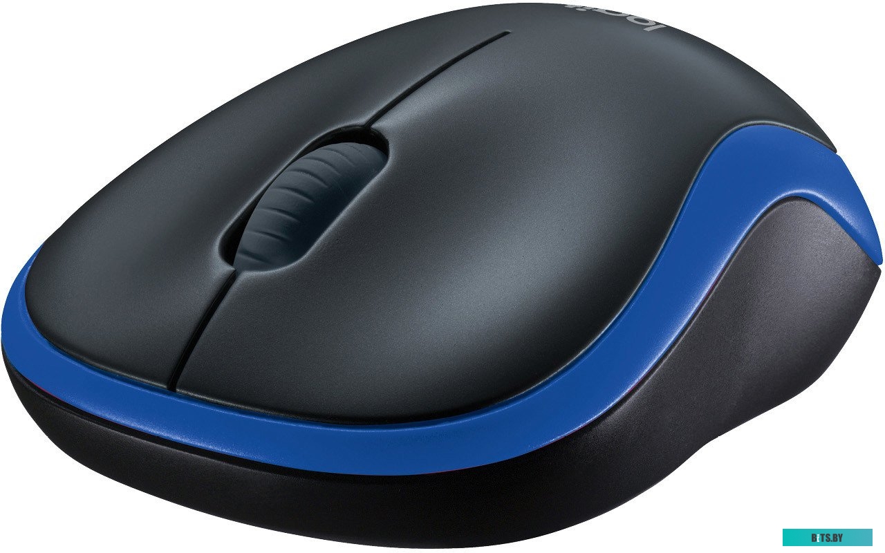 Мышь Logitech M185 (черный/синий)