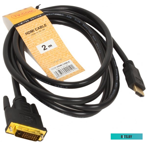 Кабель HDMI to DVI-D Dual Link (19M -25M) 2м, TV-COM <LCG135E-2M>