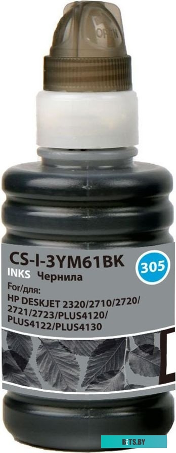 Чернила Cactus CS-I-3YM61BK черный 100мл (для HP DeskJet 2710/2120/2721/2722/2723)