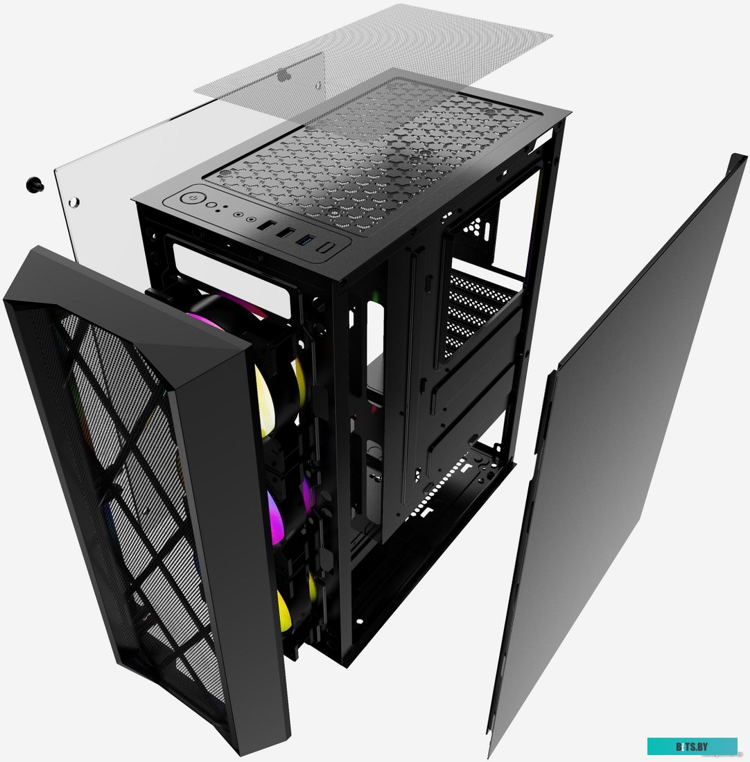 Корпус PowerCase Rhombus X3 Mesh <CMRMX-L3>