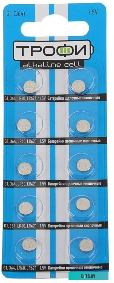 Батарейки Трофи G1 (364) LR621 LR60 10шт <C0035050>
