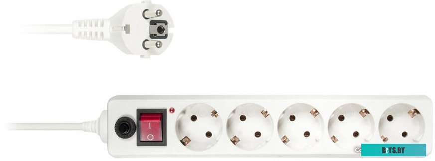 Сетевой фильтр (удлинитель) Buro 5 розеток, белый, 3 м [500SH-3-W]