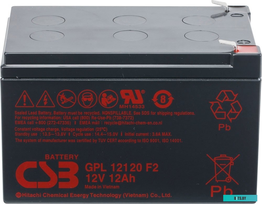 Аккумулятор для ИБП CSB Battery GPL12120 F2 (12В/12 А·ч) <8034>