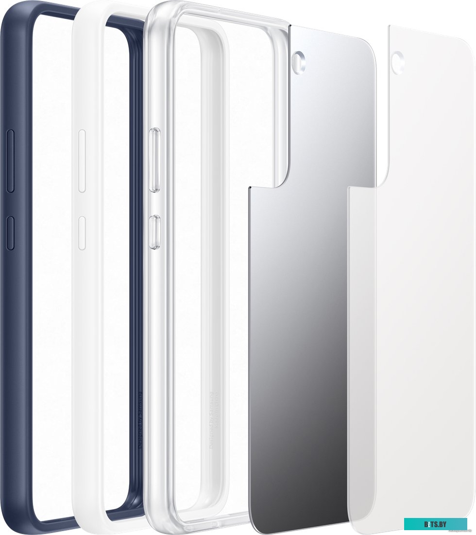 Чехол для телефона Samsung Frame Cover для S22+ (прозрачный с темно-синей рамкой) <EF-MS906CNEGRU>