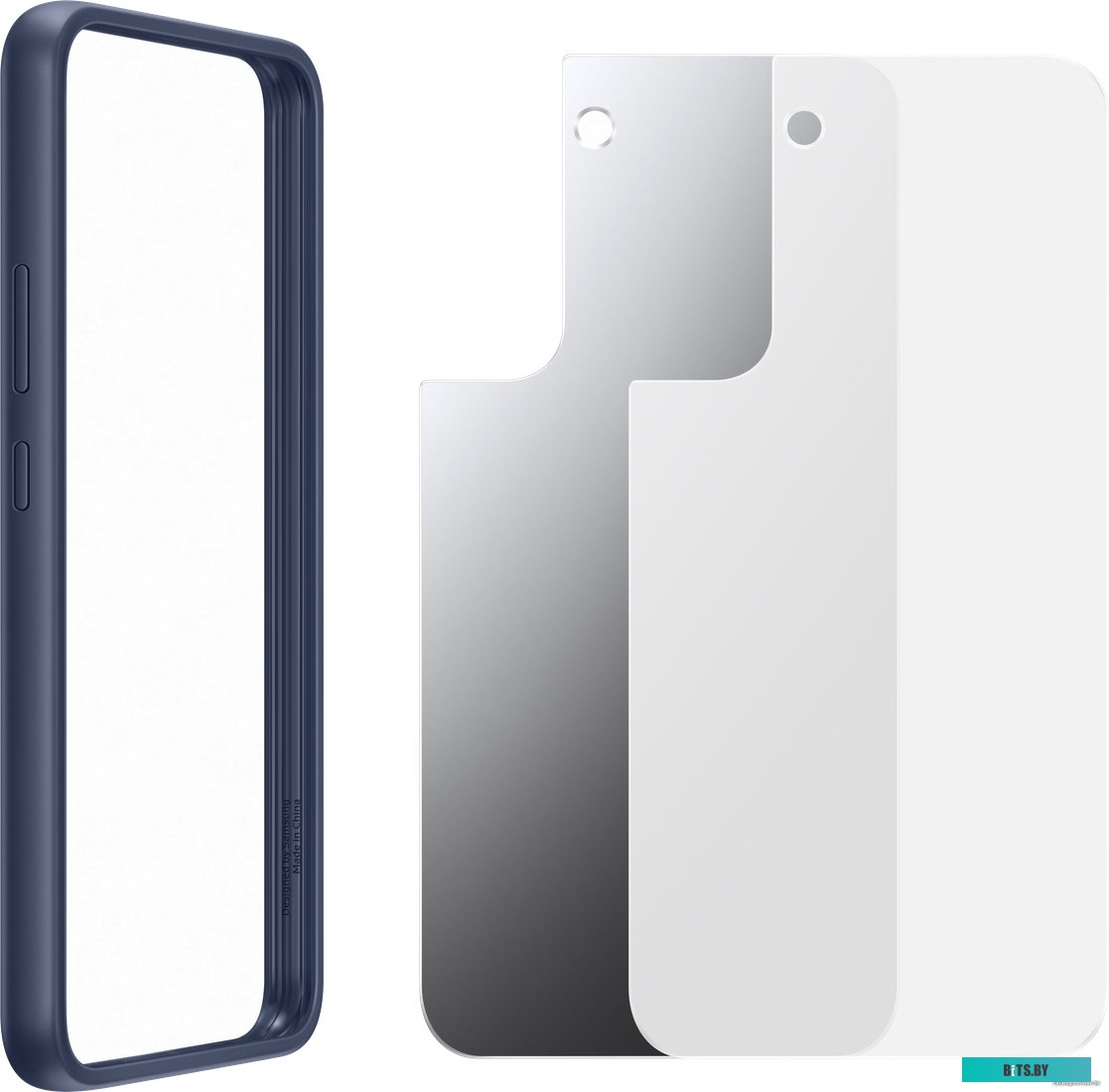 Чехол для телефона Samsung Frame Cover для S22+ (прозрачный с темно-синей рамкой) <EF-MS906CNEGRU>