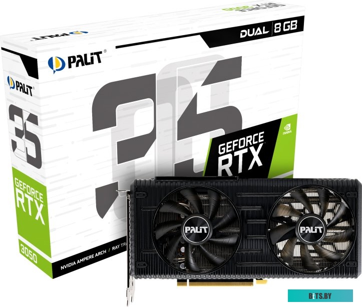 Видеокарта Palit GeForce RTX 3050 Dual 8G NE63050019P1-190AD
