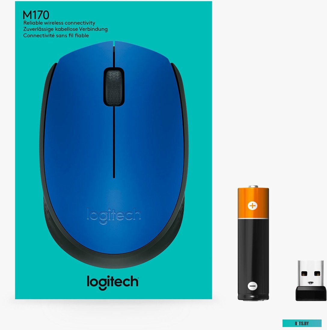 Мышь Logitech M171 (синий/черный)