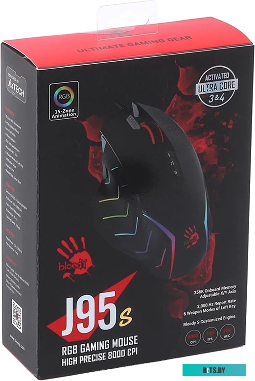 Мышь A4Tech Bloody J95S Stone Black