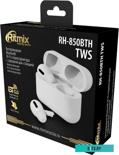 Наушники (Гарнитура) Ritmix RH-850BTH TWS <RH-850BTH White>