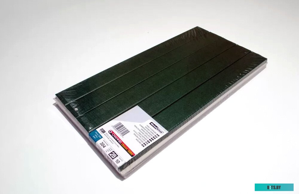 Металлический канал для переплета OPUS Classic Slim 304x28 мм OCHSLIM2830410ZIE (10 шт, зеленый)