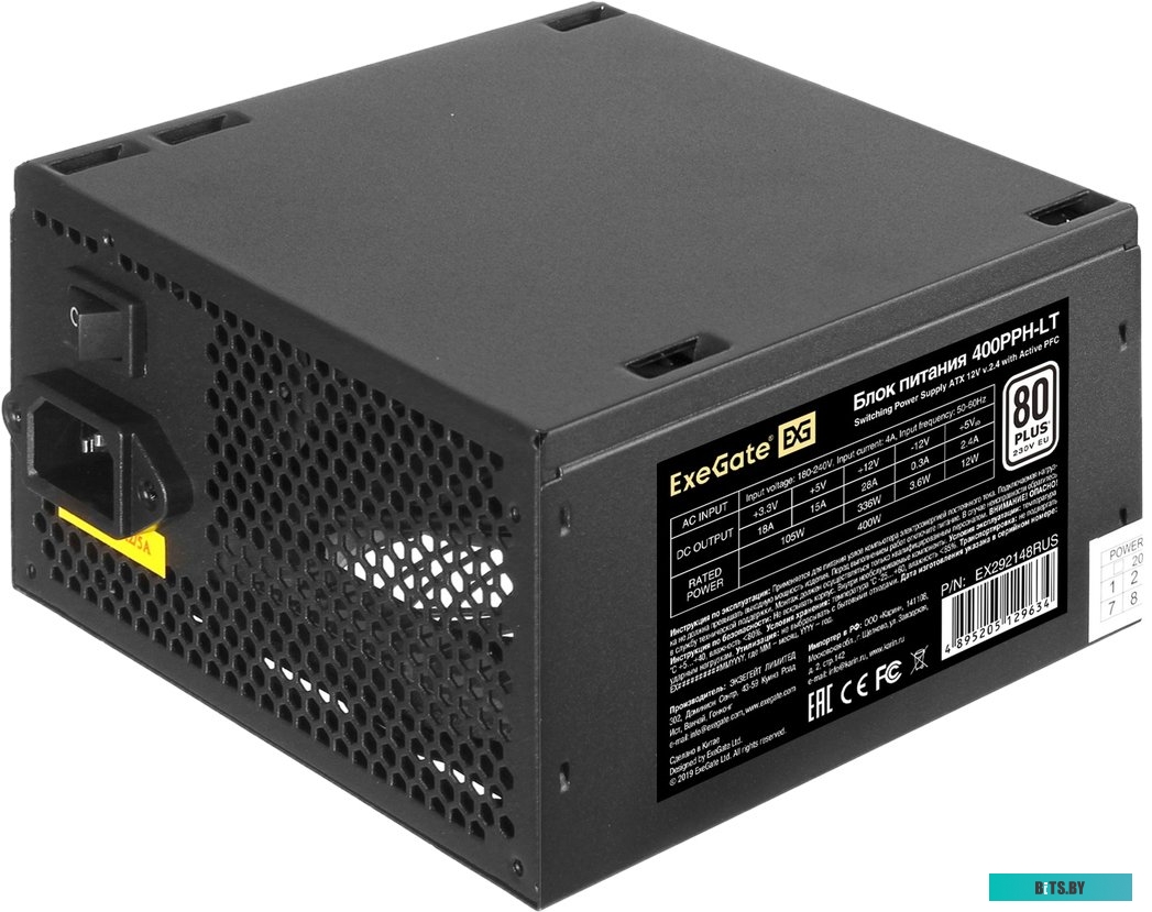 Блок питания ExeGate 400PPH-LT 80 Plus EX292148RUS