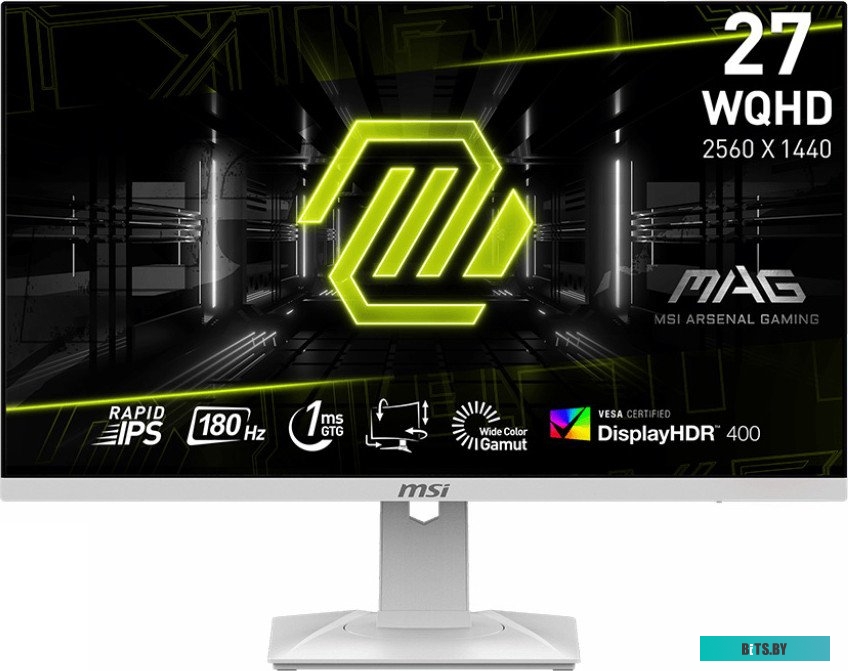 9S6-3CC29H-204 Монитор MSI MAG 274UPF 27&quot; Black (Rapid IPS, 3840x2160, HDMI+HDMI+DP+Type C, USB Hub, 1 ms, 178°/178°, 400 cd/m, 1000:1 (100M:1), 