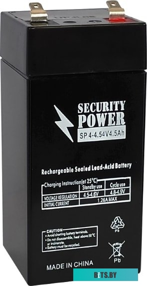 Аккумулятор для ИБП Security power SP 4-4.5 F1 (4В/4.5 А·ч) <8654>
