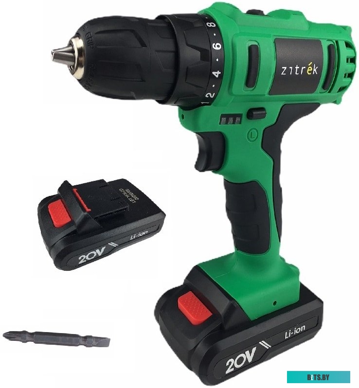Дрель-шуруповерт Zitrek Greenpower 20-Li 063-4076 (с 2-мя АКБ, кейс)