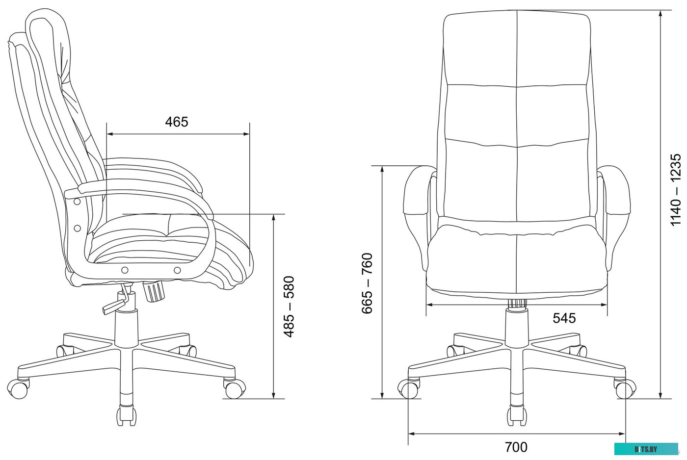 Офисное кресло (Стул) Бюрократ CH-824 (серый Alfa 44) <CH-824/ALFA44>