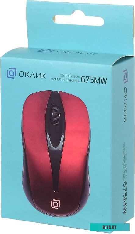 Мышь Oklick 675MW (красный) <1025919>