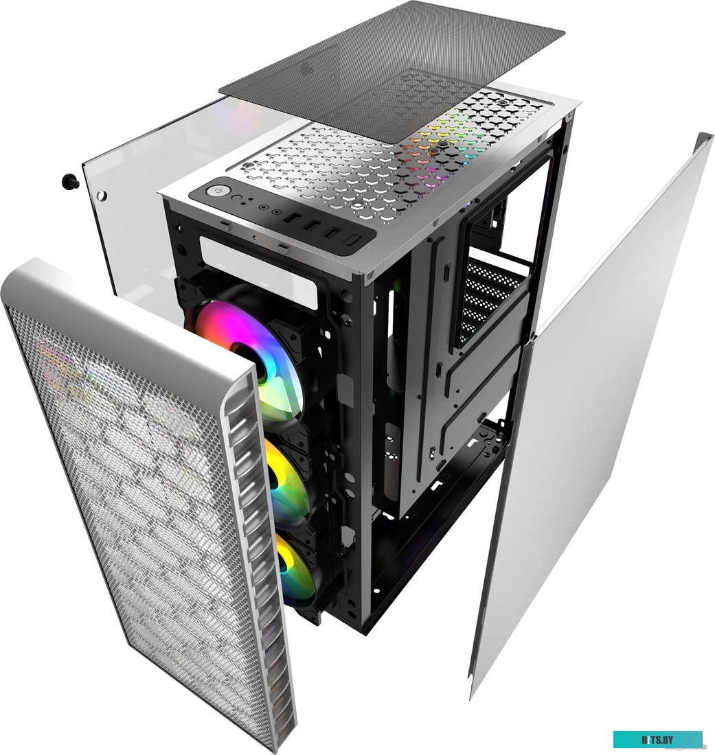 Корпус PowerCase Mistral Z4C LED (белый) <CMIZ4CW-L4>