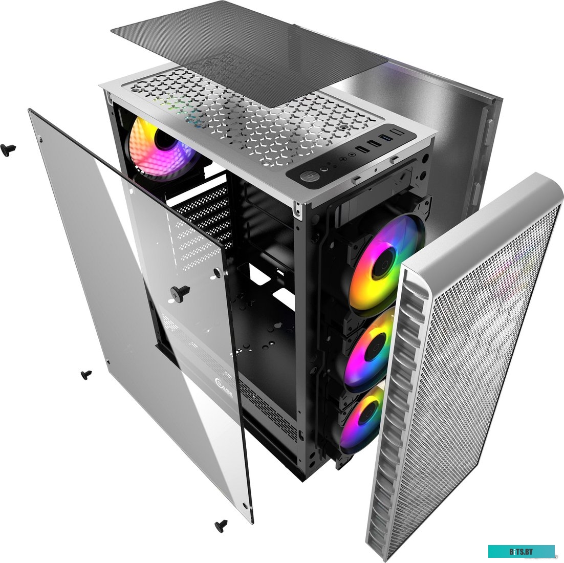 Корпус PowerCase Mistral Z4C LED (белый) <CMIZ4CW-L4>