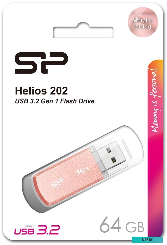 USB накопитель (Флешка) Silicon Power Helios 202 64GB (розовый) <SP064GBUF3202V1P>