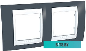 Рамка Schneider Electric Unica MGU6.004.877 (серый сланец/белый)