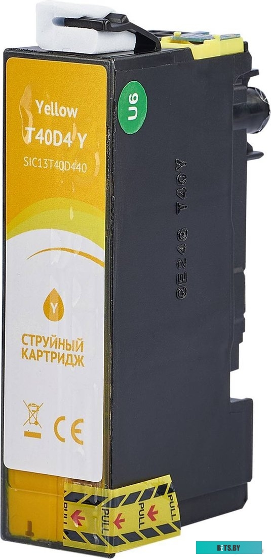 SIC13T40D440 Картридж струйный Sakura C13T40D440 (T40D4 Y) SIC13T40D440 для Epson SureColor SC-T3100/5100, пигментный тип чернил, желтый