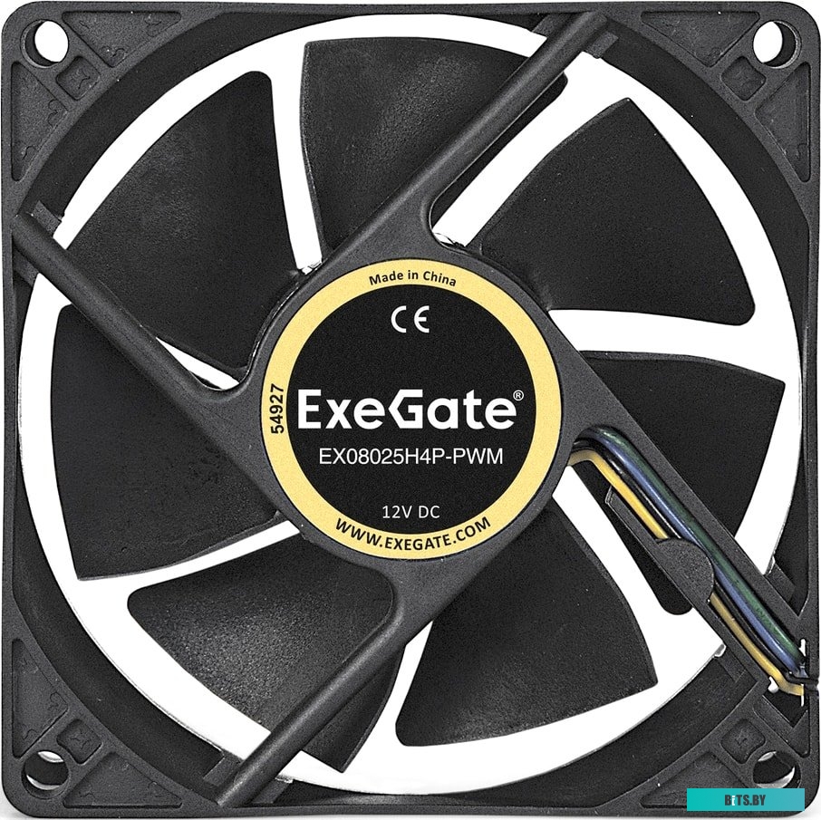 Вентилятор ExeGate EX08025S3P, 80x80x25 мм, подшипник скольжения, 3pin, 1800RPM, 23dBA