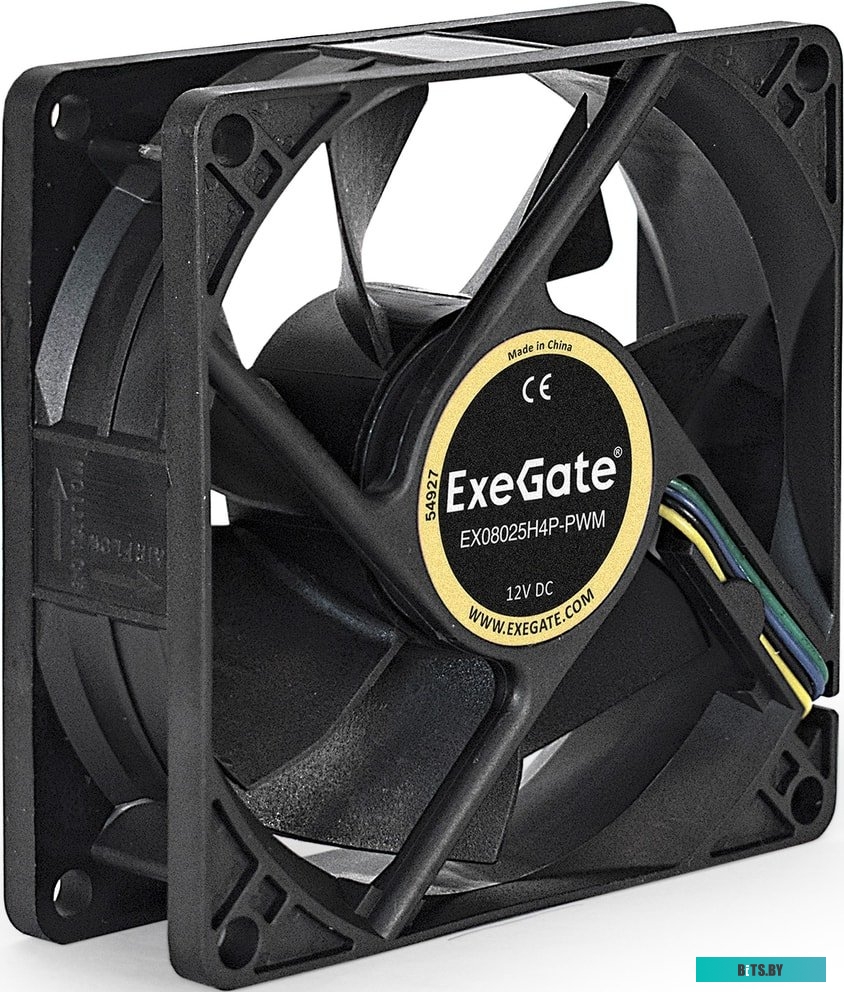 Вентилятор ExeGate EX08025S3P, 80x80x25 мм, подшипник скольжения, 3pin, 1800RPM, 23dBA