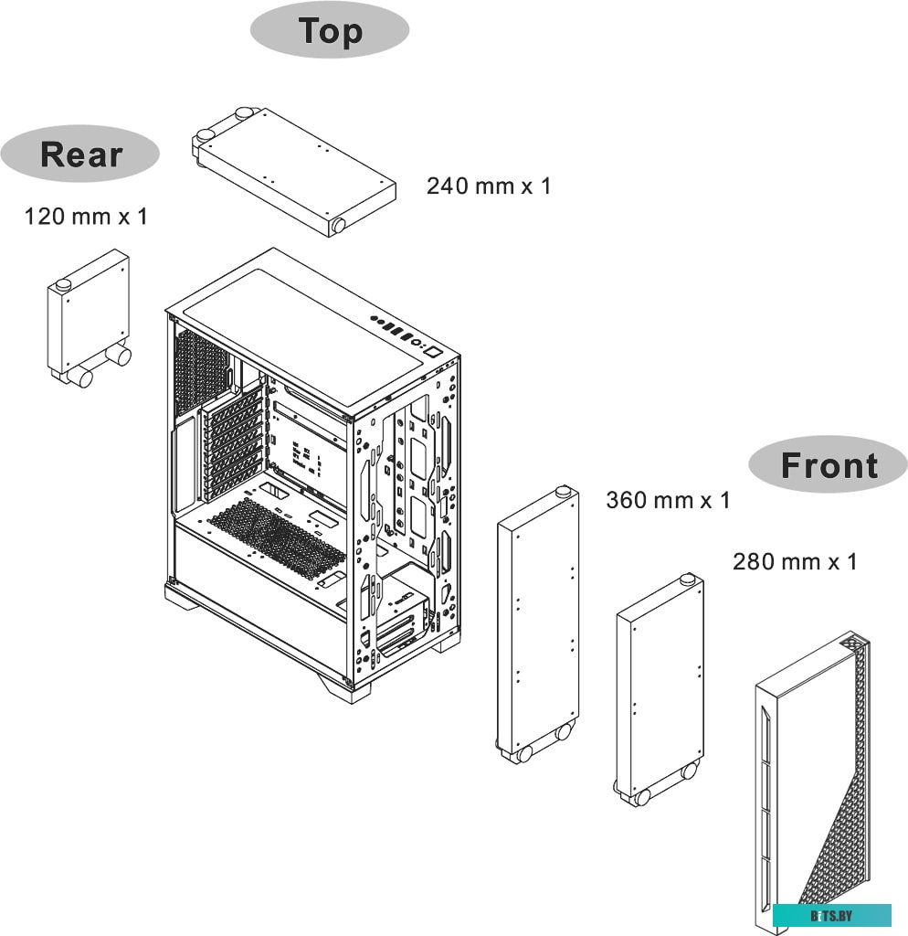 Корпус Thermaltake H330 TG CA-1R8-00M1WN-00