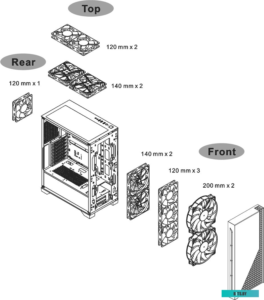 Корпус Thermaltake H330 TG CA-1R8-00M1WN-00