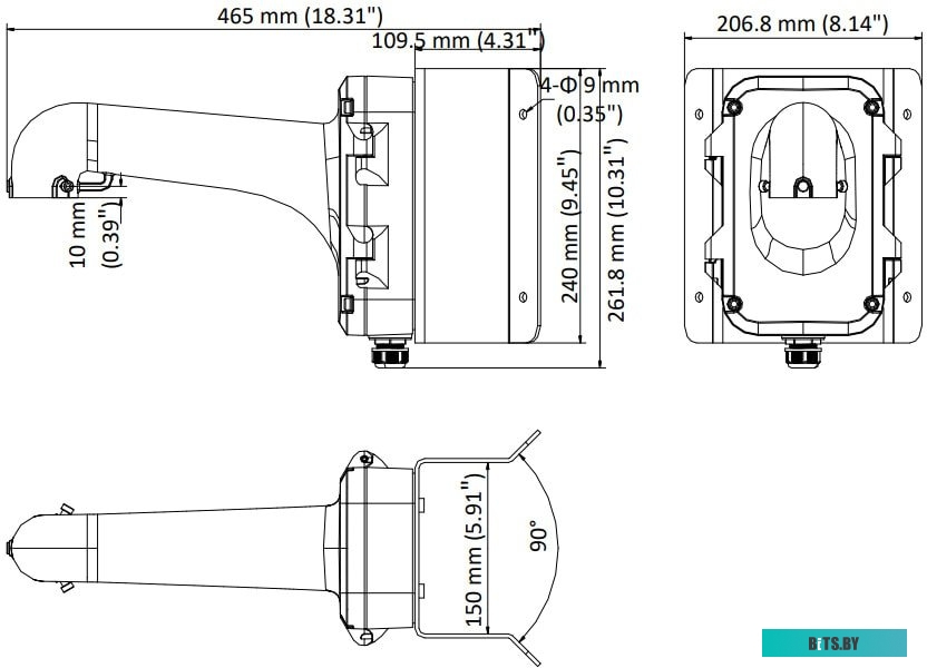 Кронштейн Hikvision DS-1604ZJ-CORNER