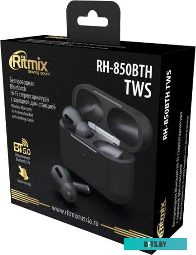 Наушники (Гарнитура) Ritmix RH-850BTH TWS (черный) <RH-850BTH Black>