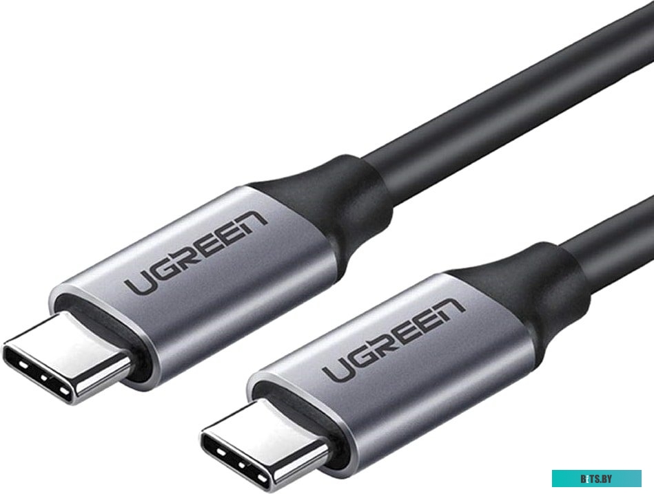 Адаптер Ugreen US161 50751 USB Type-C - USB Type-C (1.5 м, черный/серый)