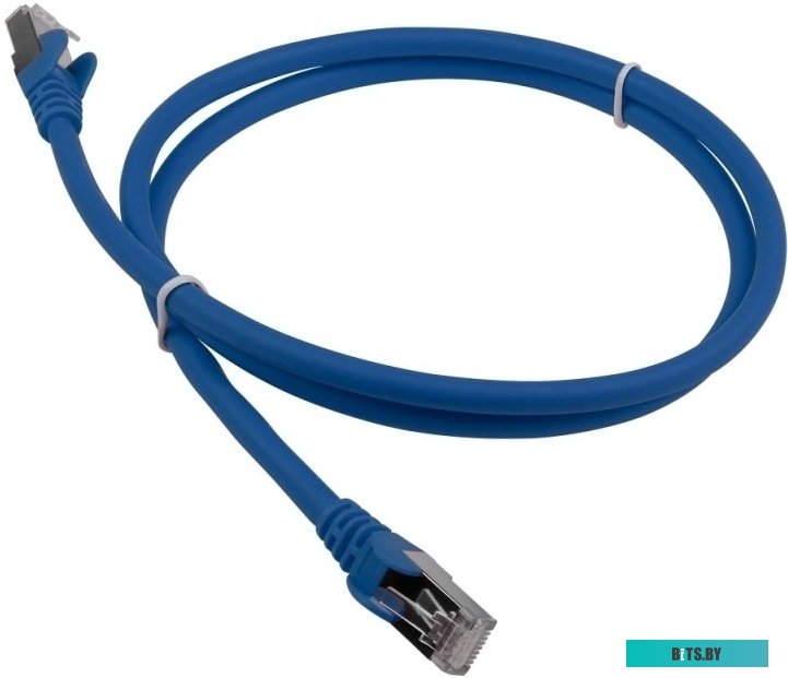 Кабель Патч-корд Lanmaster FTP LAN-PC45/S6A-2.0-BL вилка RJ-45-вилка RJ-45 кат.6А 2м синий LSZH