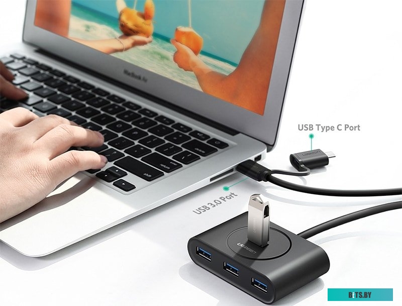 Концентратор USB (Хаб) Ugreen CR113 40850