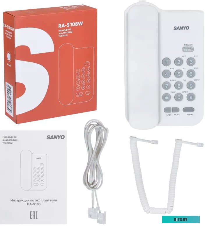 Проводной телефон Sanyo RA-S108W (белый)