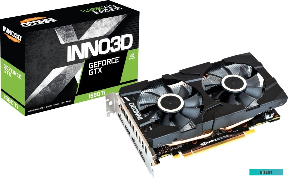 Видеокарта Inno3D GeForce GTX 1660 Ti Twin X2 6GB GDDR6 N166T2-06D6-1710VA15