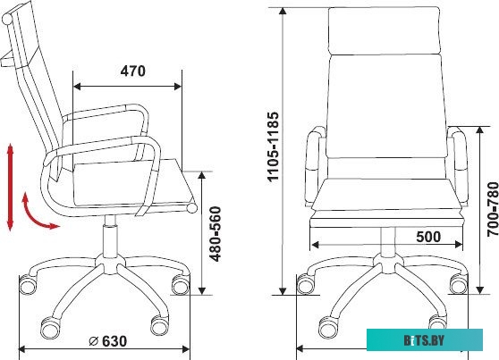 Офисное кресло (Стул) Бюрократ CH-993/Grey