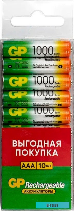 Аккумуляторы GP AAA 1000mAh 2 шт. [100AAAHC]